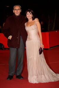 Director Franco Battiato and Chiara Conti at the premiere of "La Cravate and Niente E Come Sembra" during the 2nd Rome Film Festival.