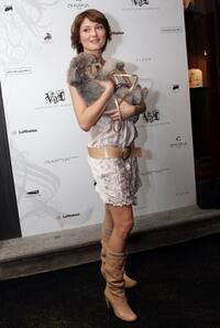 Chiara Conti at the presentations of Chiara De Laurentis Fashion Creations.