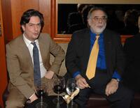 Francis Ford Coppola and Roman Coppola at the California premiere of "Youth Without Youth".