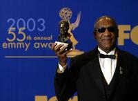 Bill Cosby with his Bob Hope Humanitarian award at the 55th Annual Primetime Emmy Awards.