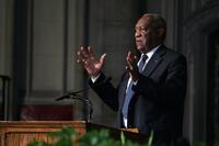 Bill Cosby at jazz musician Max Roachs funeral service.