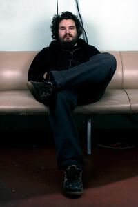 Director Panos Cosmatos on the set of "Beyond the Black Rainbow."