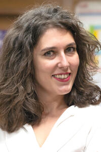 Lucia Alvarez during the presentation of the documentary "Amanezca, Mujeres y Artistas: A song against violence" in Madrid.