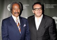 Allen Toussaint and Elvis Costello at the World Hunger Year's event.