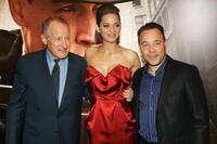 Michael Mann, Marion Cotillard and Steve Graham at the European premiere of "Public Enemies."