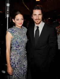 Marion Cotillard and Christian Bale at the after party of the premiere of "Public Enemies."