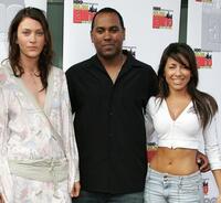 Resmine Atis, director Michael D. Olmos and Delilah Cotto at the premiere of "Solos Dios Sabe" during the New York International Latino Film Festival.