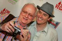 Mickey Cottrell and John Maringouin at the premiere of "Running Stumbled."