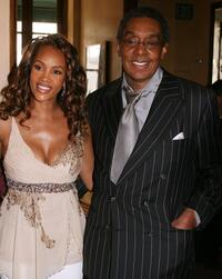 Vivica A. Fox and Don Cornelius at the 20th Anniversary Soul Train Music Awards Nominations.