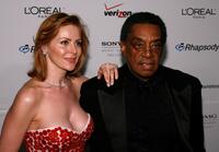 Victoria and Don Cornelius at the Clive Davis pre-Grammy party.