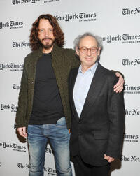 Chris Cornell and writer Jon Pareles at the New York Times TimesTalk during the 2012 NY Times Arts & Leisure weekend.