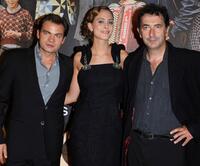 Clovis Cornillac, Nora Arnezeder and Francois Morel at the premiere of "Faubourg 36."
