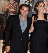 Clovis Cornillac and Nora Arnezeder at the premiere of "Faubourg 36."