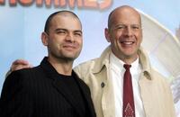 Clovis Cornillac and Bruce Willis at the premiere of "Over the Hedge."