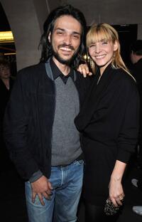Clotilde Courau and Vincent Martinez at the opening of a new YSL store.