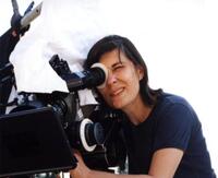 Director Catherine Corsini on the set of "Leaving."