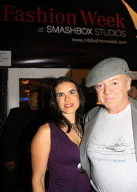 Jane Marks and Bud Cort at the Mercedes Benz Fashion Week.
