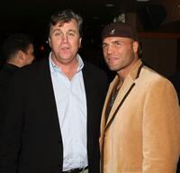 Tom Bernard and Randy Couture at a private party hosted by David Mamet for "Redbelt."