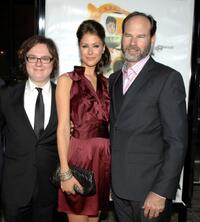 Clark Duke, Amanda Crew and Producer Bob Levy at the premiere of "Sex Drive."