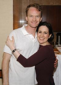 Neil Patrick Harris and Stephanie D'Abruzzo at the Distinctive Assets Talent Lounge And Spa For the 2004 Tony Awards.