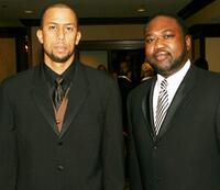 Affion Crockett and Gary Hardwick at the 59th annual Directors Guild of America Awards.