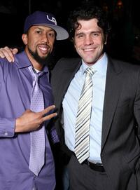 Affion Crockett and Jeff Wadlow at the after party of the premiere of "Never Back Down."