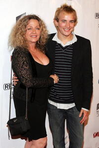 Patti D'Arbanville and Jesse Johnson at the premiere of "Rescue Me".