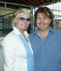 Cathy Lee Crosby and Normand Latourelle at the backstage in Cavalia.