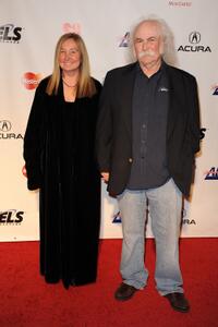 Jan Dance and David Crosby at the Musicares Person of the Year Dinner honoring Neil Young.