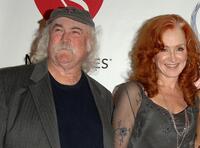 David Crosby and Bonnie Raitt at the 2006 MusiCares Person of the Year honoring James Taylor.