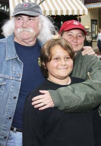 David Crosby, his wife Jan and son Django at the Los Angeles premiere of "RV."