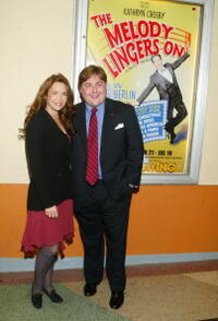 Mary Crosby and Producer Tripp Hornick at the opening of "The Melody Lingers On."