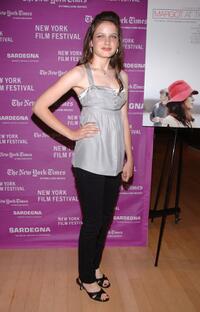 Flora Cross at the premiere of "Margot at the Wedding."