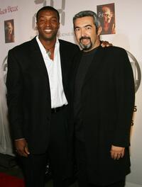 Roger R. Cross and Director Jon Cassar at the "24" Season Five DVD Collection Launch Party.