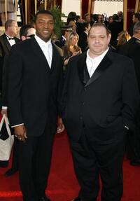 Roger R. Cross and Louis Lombardi at the 64th Annual Golden Globe Awards.