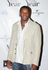 Roger R. Cross at the premiere of "Man of the Year."