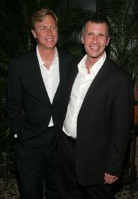 Jeffrey Sharp and Michael Cunningham at the New York after-party premiere of "Evening."