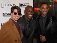 Tom Cruise, Tyrese Darnell Gibson and Will Smith at the New York premiere of "I AM Legend".
