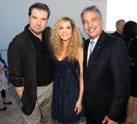 Brendan Coyle, Joanne Froggatt and Tom Karlo at the cocktail party of "2012 Summer TCA."