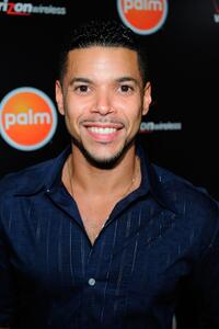 Wilson Cruz at the Verizon Palm Centro Launch Party.