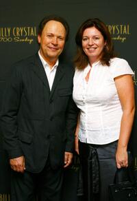 Billy Crystal and Gina Riley at the opening of the Dominique Cohen Flagship Jewelry Store.