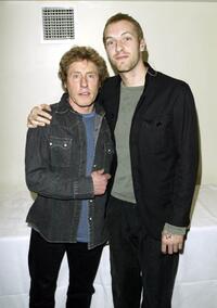 Roger Daltrey and Chris Martin at the charity concert in aid of the "Teenage Cancer Trust."