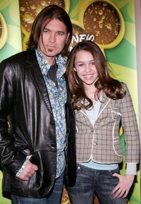 Billy Ray Cyrus and Miley Cyrus at the Splashlight Studios.