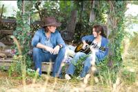 Billy Ray Cyrus and Miley Cyrus in "Hannah Montana: The Movie."