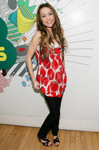 Miley Cyrus at MTV's Total Request Live in N.Y.