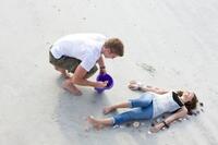 Liam Hemsworth and Miley Cyrus in "The Last Song."
