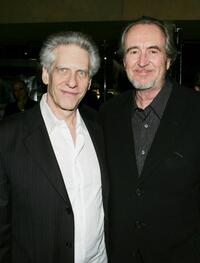 Wes Craven and David Cronenberg at the premiere of "A History of Violence".
