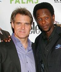 Henry Czerny and Edi Gathegi at the world premiere of "The Fifth Patient."