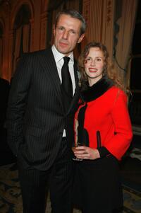 Lambert Wilson and Florence Darel at the French Minister Of Culture Awards Arts Honors.