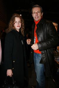Florence Darel and Lambert Wilson at the Socialist party meeting.
